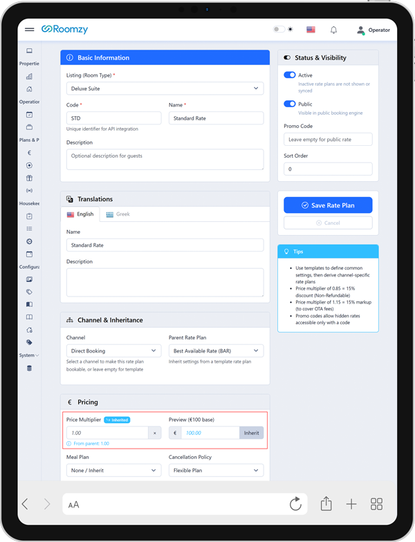 Roomzy Channel Manager Multiplier
